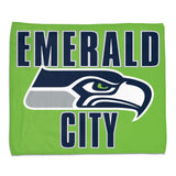 Seattle Seahawks Towel 15x18 Rally Style Full Color-0