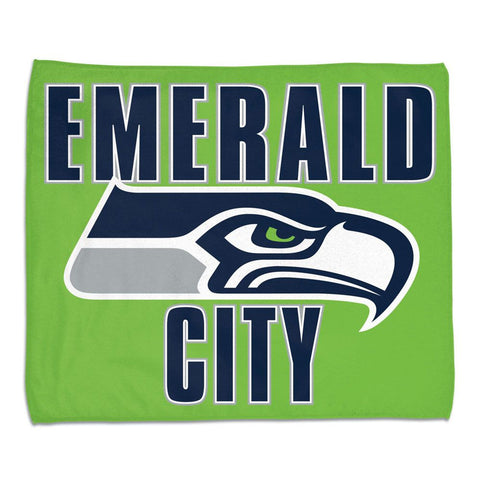 Seattle Seahawks Towel 15x18 Rally Style Full Color-0