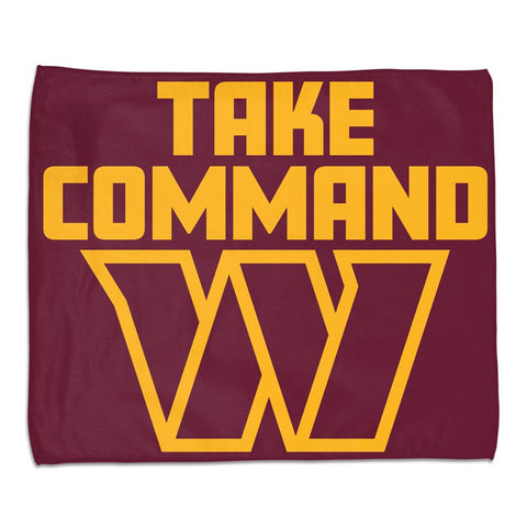 Washington Commanders Towel 15x18 Rally Style Full Color-0