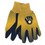 Milwaukee Brewers Two Tone Gloves - Adult Size-0