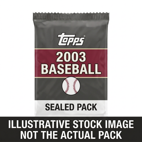 Illustrative stock image of a 2003 Topps Baseball sealed pack. Not the actual pack.