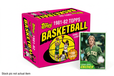 1981-82 Topps Basketball 198-card hand-collated complete set with Larry Bird card. Stock pic not actual item.