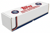 Stock illustration of a long white storage box for the 2024 Topps Baseball 700-card hand collated complete base set