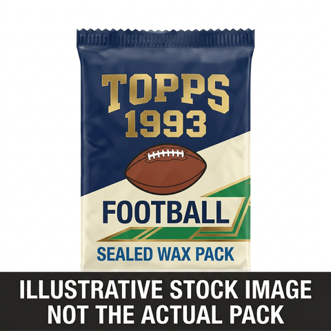 Illustrative stock image of a 1993 Topps Football sealed wax pack. Not the actual pack.