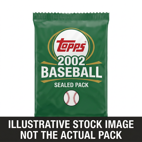 Illustrative stock image of a 2002 Topps Baseball sealed pack. Not the actual pack.
