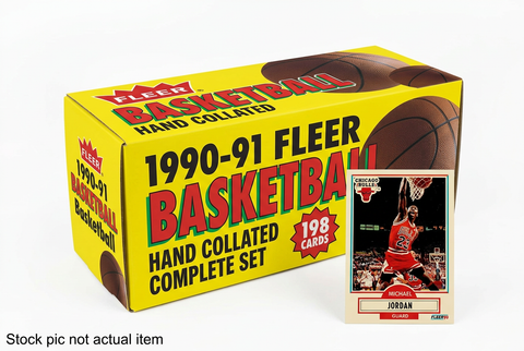 1990-91 Fleer Basketball hand-collated complete set with Michael Jordan card. Stock pic not actual item.