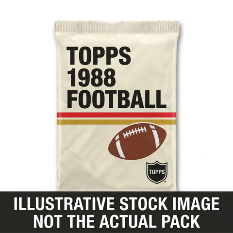 Illustrative stock image of a 1988 Topps Football sealed wax pack. Not the actual pack.