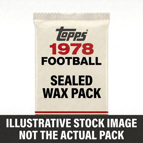 Illustrative stock image of a 1978 Topps Football sealed wax pack. Not the actual pack.