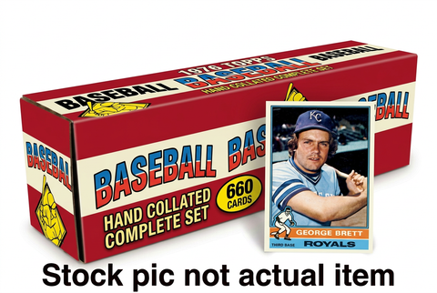 1976 Topps Baseball 660-card hand-collated complete set with George Brett card. Stock pic not actual item.