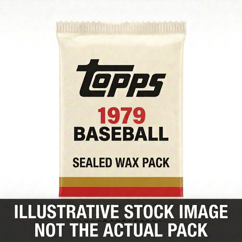 Illustrative stock image of a 1979 Topps Baseball sealed wax pack. Not the actual pack.