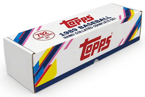 1989 Topps Baseball hand collated complete set white box with large front Topps logo and one 792-card badge