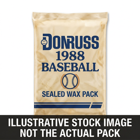 Illustrative stock image of a 1988 Donruss Baseball sealed wax pack. Not the actual pack.