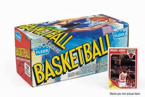 1989-90 Fleer Basketball hand-collated complete set with stickers and Michael Jordan card. Stock pic not actual item.