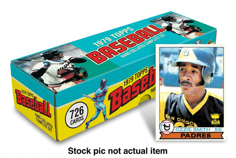 1979 Topps Baseball 726-card hand-collated complete set with Ozzie Smith card. Stock pic not actual item.