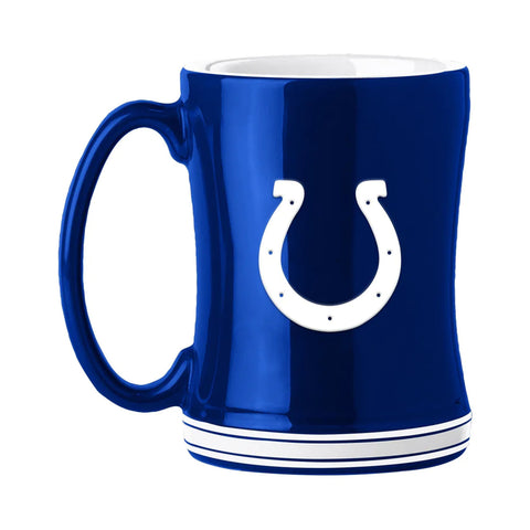 Indianapolis Colts Coffee Mug 14oz Sculpted Relief Team Color-0