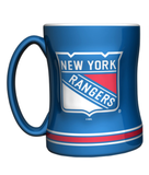 New York Rangers Coffee Mug 14oz Sculpted Relief Team Color-0