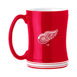 Detroit Red Wings Coffee Mug 14oz Sculpted Relief Team Color-0