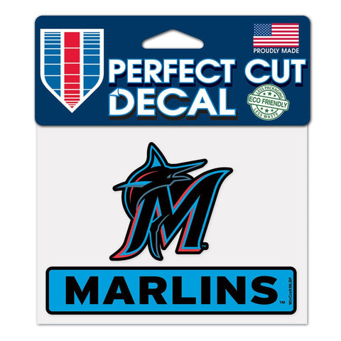 Miami Marlins Decal 4.5x5.75 Perfect Cut Color-0