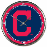 Cleveland Indians Clock Round Wall Style Chrome Periodic Restock-0