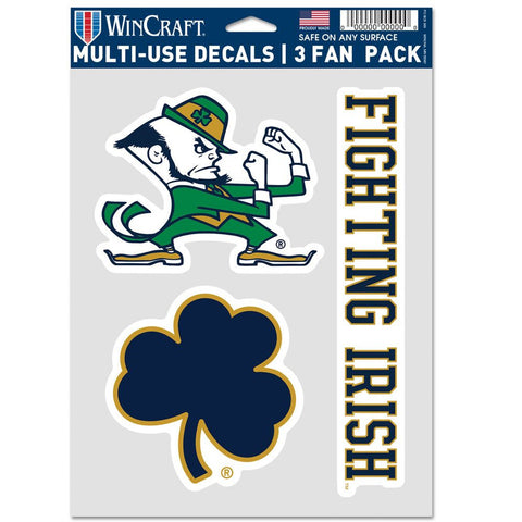 Notre Dame Fighting Irish Decal Multi Use Fan 3 Pack-0