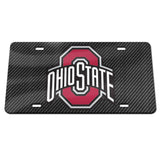 Ohio State Buckeyes License Plate Acrylic Carbon - Special Order-0