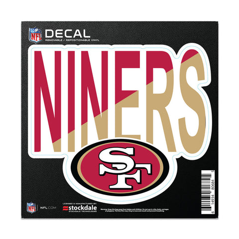 San Francisco 49ers Decal 6x6 All Surface Slogan-0
