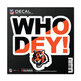 Cincinnati Bengals Decal 6x6 All Surface Slogan-0
