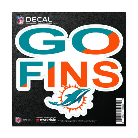 Miami Dolphins Decal 6x6 All Surface Slogan-0
