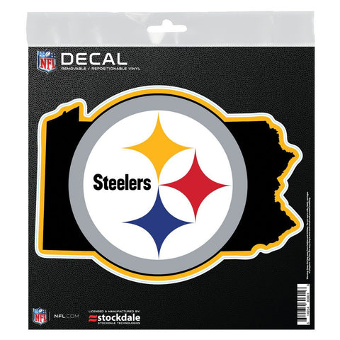Pittsburgh Steelers Decal 6x6 All Surface State Shape - Special Order-0
