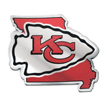 Kansas City Chiefs Auto Emblem Acrylic State Shape-0