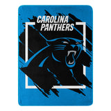 Carolina Panthers Blanket 46x60 Micro Raschel Dimensional Design Rolled
