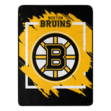 Boston Bruins Blanket 46x60 Micro Raschel Dimensional Design Rolled Special Order