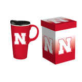 Nebraska Cornhuskers Drink 17oz Travel Latte Boxed
