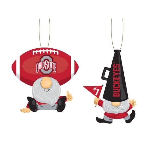 Ohio State Buckeyes Ornament Gnome Fan 2 Pack-0