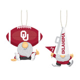 Oklahoma Sooners Ornament Gnome Fan 2 Pack-0