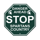 Michigan State Spartans Sign 12x12 Plastic Stop Style - Special Order - Team Fan Cave