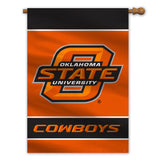 Oklahoma State Cowboys Banner 28x40 House Flag Style 2 Sided - Team Fan Cave