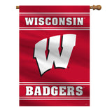 Wisconsin Badgers Banner 28x40 House Flag Style 2 Sided - Team Fan Cave
