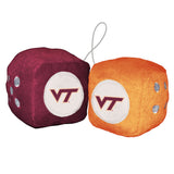 Virginia Tech Hokies Fuzzy Dice - Special Order - Team Fan Cave