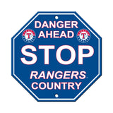 Texas Rangers Sign 12x12 Plastic Stop Style - Special Order - Team Fan Cave