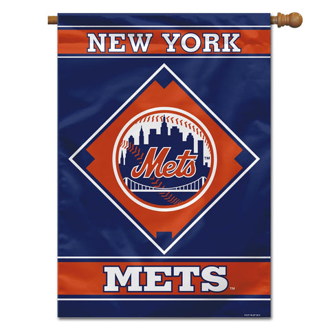 New York Mets Flag 28x40 House 1-Sided CO - Team Fan Cave
