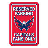 Washington Capitals Sign - Plastic - Reserved Parking - 12 in x 18 in - Special Order - Team Fan Cave
