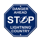 Tampa Bay Lightning Sign 12x12 Plastic Stop Style - Special Order - Team Fan Cave