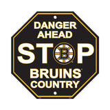Boston Bruins Sign 12x12 Plastic Stop Style - Special Order - Team Fan Cave