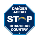 Los Angeles Chargers Sign 12x12 Plastic Stop Style Special Order - Team Fan Cave