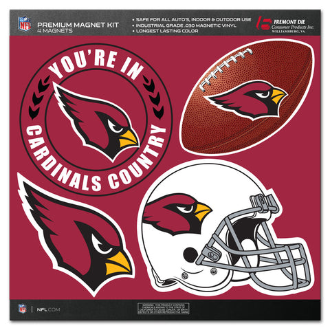 Arizona Cardinals Magnet Kit 4 Piece - Team Fan Cave