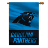 Carolina Panthers Banner 28x40 House Flag Style 2 Sided Split Design - Team Fan Cave