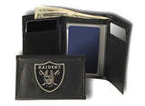 Las Vegas Raiders Wallet Trifold Leather Embroidered