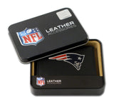 New England Patriots Wallet Trifold Leather Embroidered - Team Fan Cave