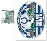 Indianapolis Colts Decal 11x17 Multi Use stained Glass Style - Team Fan Cave